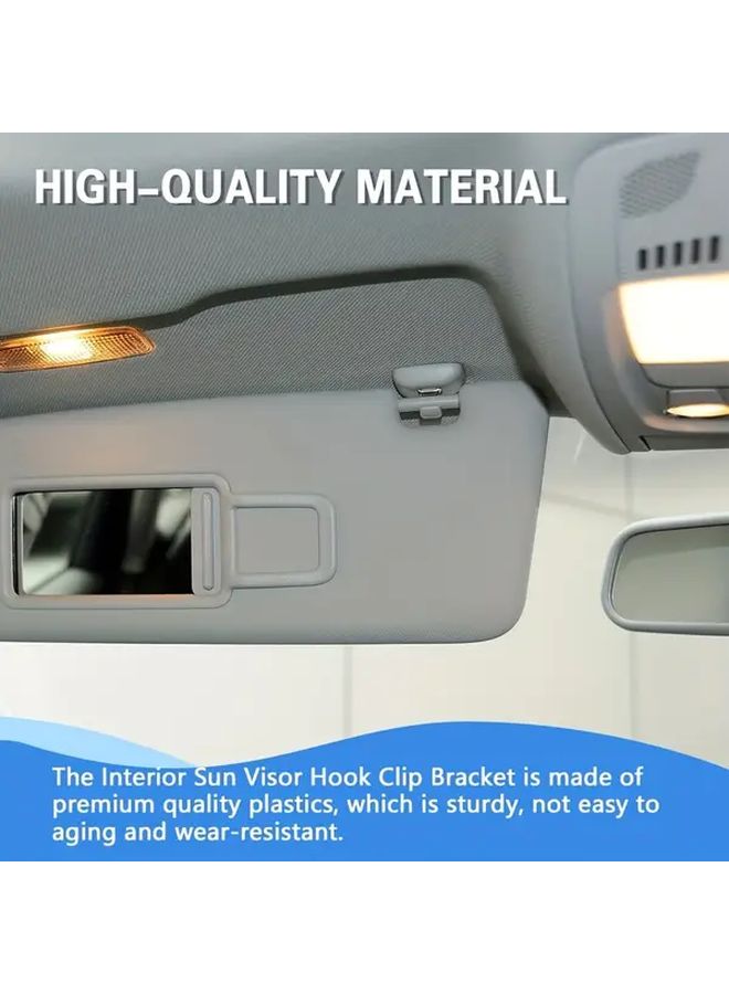 Black Sun Visor Hooks And Clips For Audi A3 A4L A6L A7 Q5 Q3 - Image 5